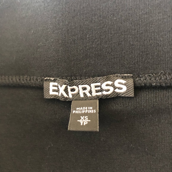 Express asymmetrical wrap front bodycon black mini skirt size extra small - Picture 8 of 10